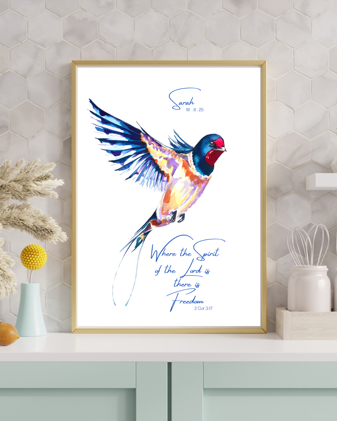 Vibrant Victory Bird launching into flight and soaring into